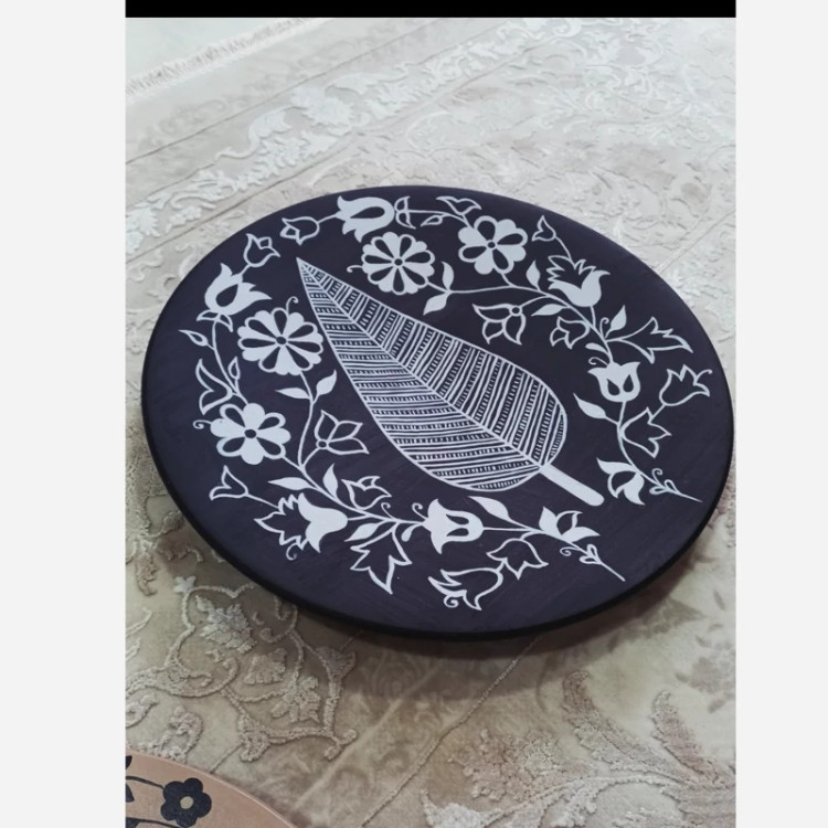 دیوار کوب سفالی طرح بلبل و کاج هدیه